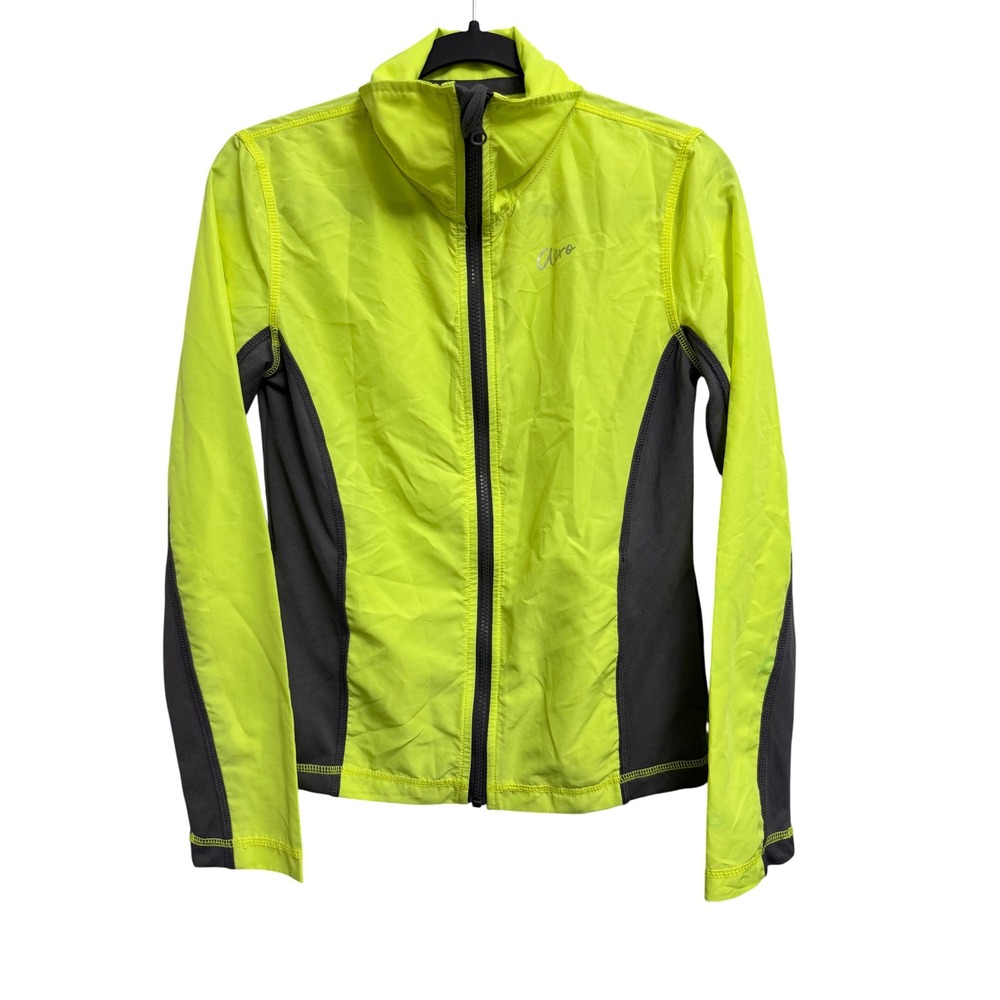 Aeropostale Live Love Dream Neon Yellow Grey Full Zip Active Jacket Small FLAW